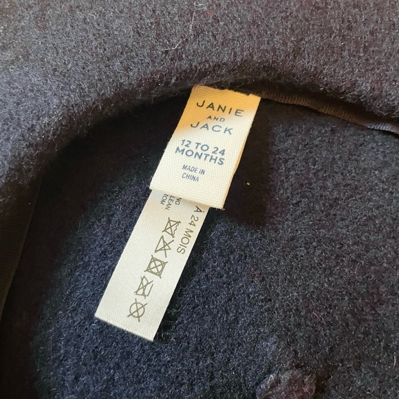 Janie & Jack Navy Blue Kids Girls Baby Toddler Beret Hat - Picture 3 of 3